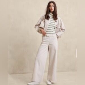 NWT! Banana Republic Factory Women's Timeless Striped Turtleneck Medium